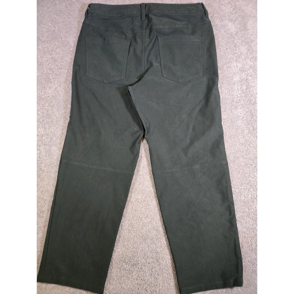 Lululemon Pants Mens 33x27 Dark Green ABC‎ Classic Fit Performance Stretch Chino